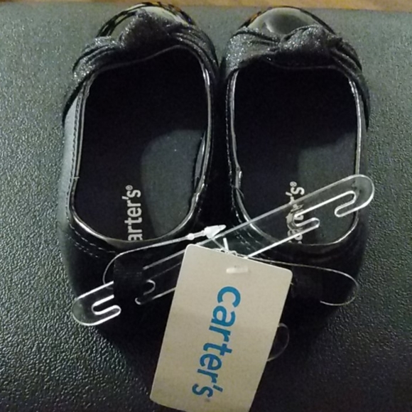 Carter's Girls Black Ballet Flats Size 13 - Picture 3 of 7